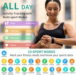 Popglory Smart Watch Call Receive/Dial, 1.85'' Smartwatch with AI Voice Control, Blood Pressure/SpO2/Heart Rate Monitor, Fitness Tracker Watch with 2 Straps for Men & Women iOS & Android Phones - Image 6